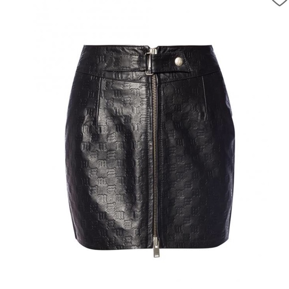 FINAL PRICE Misbhv Monogram Leather Skirt